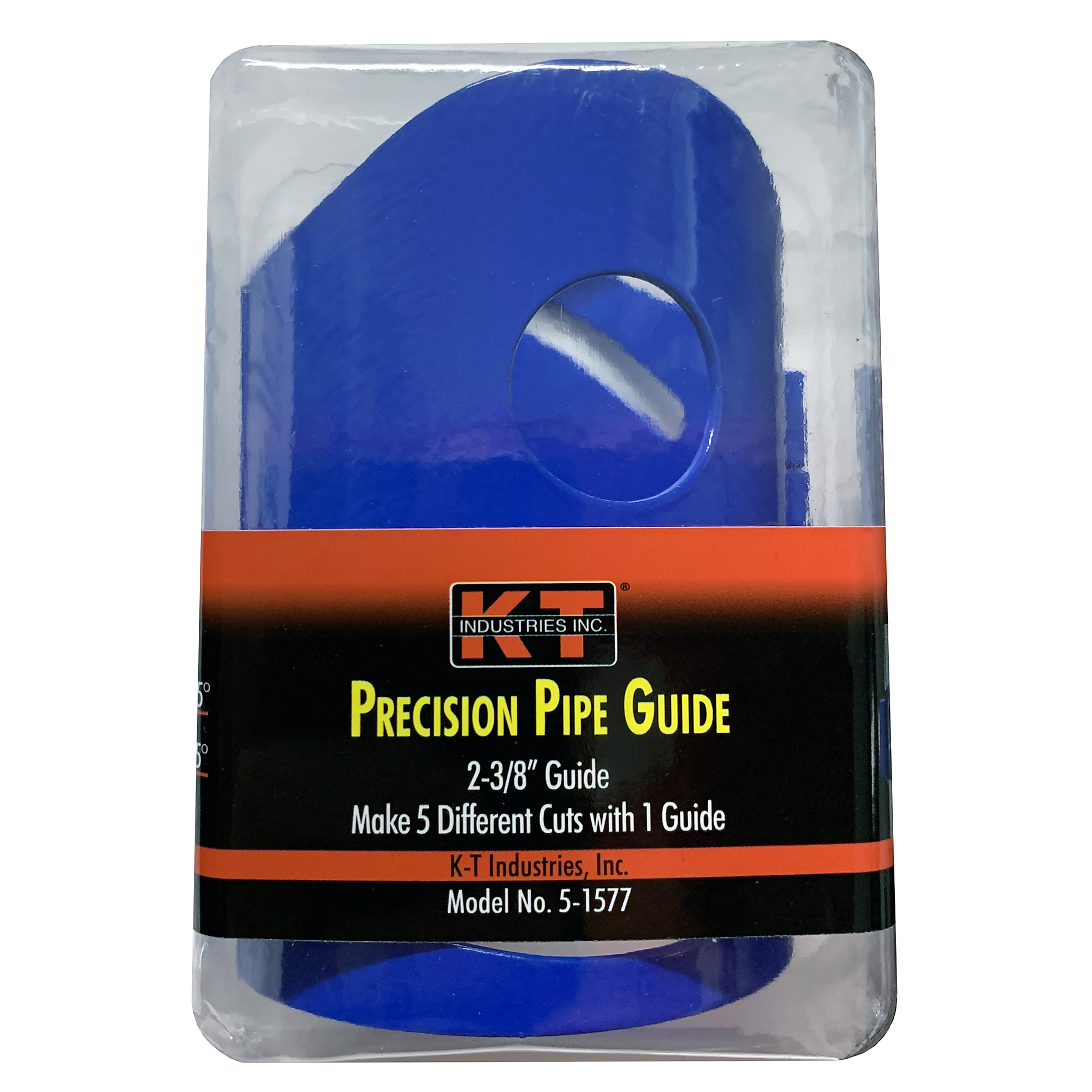 K-T Industries Precision Pipe Guide — 2 3/8in., 16-Gauge Steel, Model# 5-1577